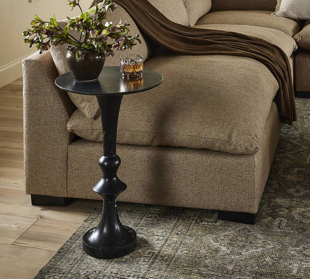 Mireya Round Marble End Table (16") by Pottery Barn