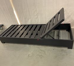 Open Box: Malibu Metal Platform Single Chaise Lounge Frame, Individual - Black