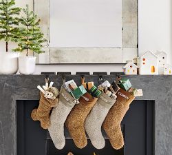 Cozy Teddy Faux Fur  Stockings