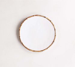 Open Box: Bamboo Outdoor Melamine Dinner Plates, 9", Set of 4 - Natural