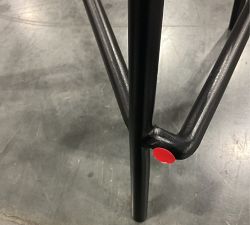 Open Box: Maison Leather Counter Height Swivel Bar Stool - Churchfield Chocolate, Bronze Legs