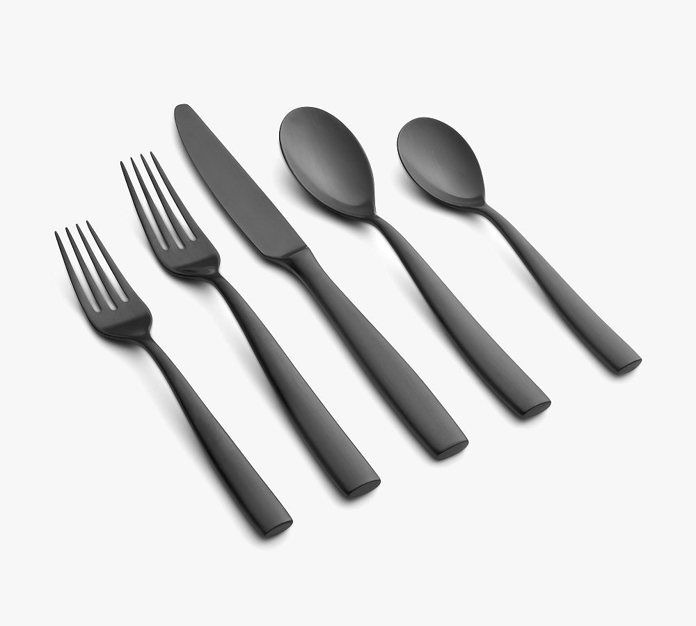 Collins Stainless Steel Flatware Sets - 20-Piece Set - Gunmetal