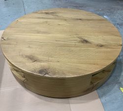 Open Box: Briggs Round Reclaimed Oak Coffee Table (55") - French Oak