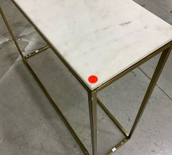 Open Box: Delaney Marble Console Table (36") - Brass