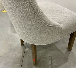 Open Box: Hayes Tufted Upholstered Dining Side Chair - Performance Boucle Pebble, Gray Wash