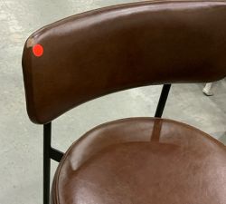 Open Box: Maison Leather Bar Stool (30") - Statesville Molasses, Antique Bronze