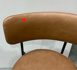 Open Box: Maison Leather Counter Stool (24") - Vintage Caramel, Antique Bronze