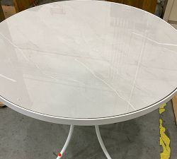 Open Box: Verona Metal Round Outdoor Bistro Table (30") - White