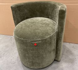 Open Box: Balboa Upholstered Accent Chair - Rustic Chenille Dark Moss