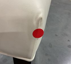 Open Box: Hayes Tufted Leather Dining Side Chair - Signature Chalk, Espresso Legs