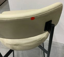 Open Box: Maison Leather Counter Stool (24") - Statesville Pebble, Antique Bronze