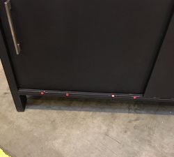 Open Box: Malibu Metal Outdoor Kitchen Double Cabinet (58") - Black