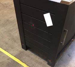 Open Box: Malibu Metal Outdoor Kitchen Double Cabinet (58") - Black