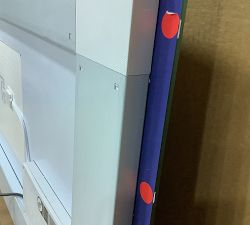 Open Box: Marina Lighted LED  Mirror (24" x 40") - Silver