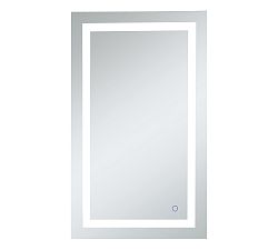 Open Box: Marina Lighted LED  Mirror (24" x 40") - Silver