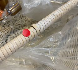 Open Box: Marion Woven Scalloped Pendant (34") - White Wash