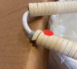 Open Box: Marion Woven Scalloped Pendant (34") - White Wash