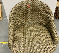 Open Box: Seagrass Bucket Swivel Counter Stool (27") - Gray Wash