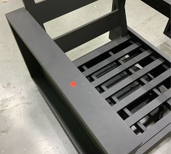 Open Box: Malibu Metal Swivel Outdoor Lounge Chair Frame - Black