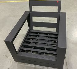 Open Box: Malibu Metal Swivel Outdoor Lounge Chair Frame - Black