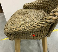 Open Box: Seagrass Bucket Swivel Counter Stool (27") - Gray Wash