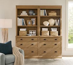 Aubrey Storage Shelf with 3-Drawer Cabinet (36"-72")