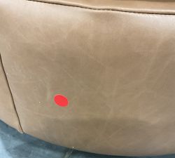 Open Box: Balboa Leather Petite Swivel Armchair (32.5") - Churchfield Camel