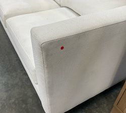 Open Box: Jake Grand Sofa (96"), 3x3 - Performance Heathered Basketweave Ivory, Bronze