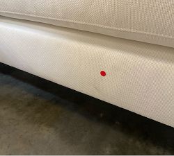 Open Box: Jake Grand Sofa (96" x 35"D), 3x3 - Performance Heathered Basketweave Ivory, Bronze