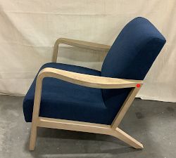 Open Box: Atwood Armchair - Performance Heathered Basketweave Navy