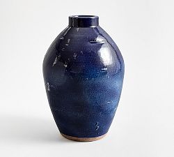 Open Box: Boatright Vase, Large (12"Diam, 17"H) - Blue Glazed