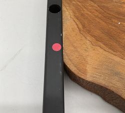 Open Box: Live Edge Teak Framed Wall Art (15" Sq) - Black