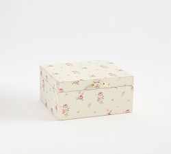 Open Box: LoveShackFancy Leather Floral Jewelry Travel Box, Medium
