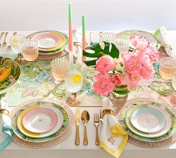 Cynthia Rowley Tropical Toucan Stoneware Dinner Plates - Set of 4