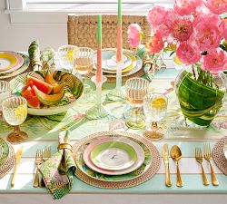 Cynthia Rowley Tropical Toucan Stoneware Dinner Plates - Set of 4