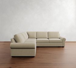 Big Sur Roll Arm 3-Piece L-Shaped Sectional (115")