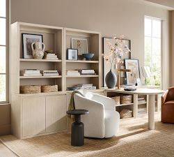 Cayman Peninsula Desk with Low Bookcase Suite (72" x 66")