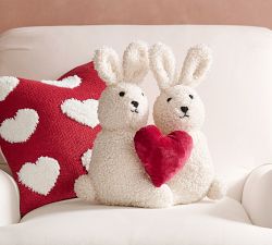 Heart Jacquard Knit Pillow Cover