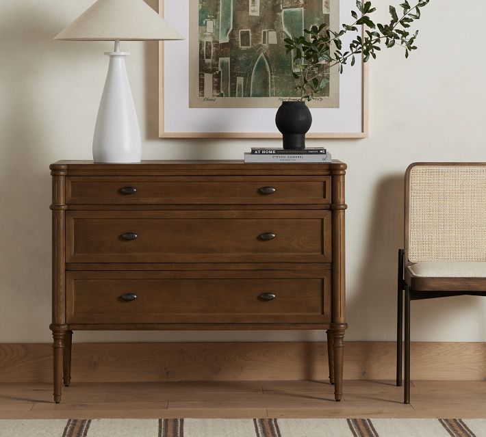 Hugo 3-Drawer Chest, Distressed Black | Pottery Barn
