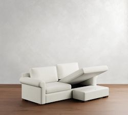 Shasta Roll Arm Reversible Chaise Sectional (84"&ndash;85")