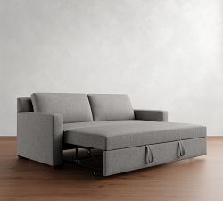 York Square Arm Trundle Sleeper Sofa (89")