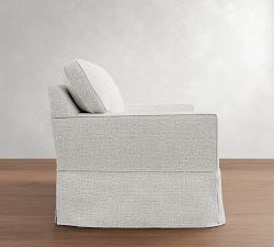 Cameron Square Arm Slipcovered Twin Sleeper Sofa  (54"&ndash;86")