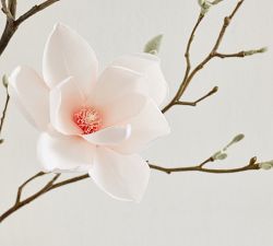 Faux Pink Magnolia Branch
