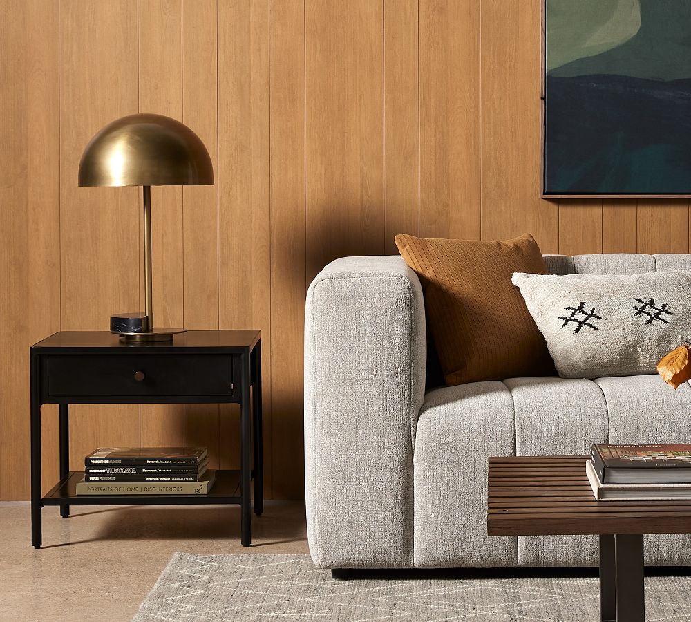 Harmon Rectangular Metal End Table (20") by Pottery Barn