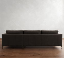 Jake Leather Chaise Sectional (111"&ndash;120")