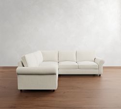 PB Comfort Roll Arm 3-Piece L-Shaped Sectional (108")