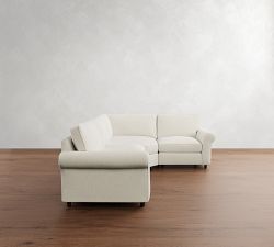 PB Comfort Roll Arm 3-Piece Wedge Sectional (117")