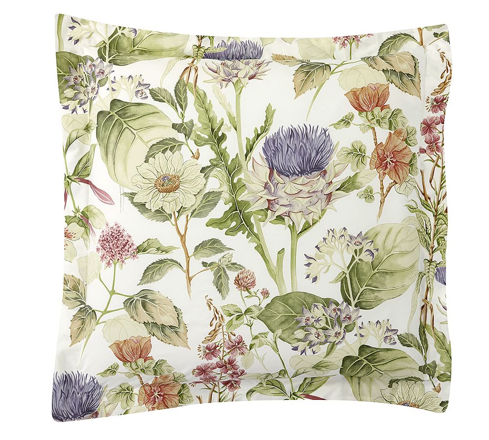 Thistle Floral Percale Sham by Pottery Barn