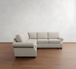Fremont Roll Arm 3-Piece L-Shaped Sectional (96")
