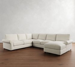 PB Comfort Roll Arm L-Shaped Chaise Sectional (137")
